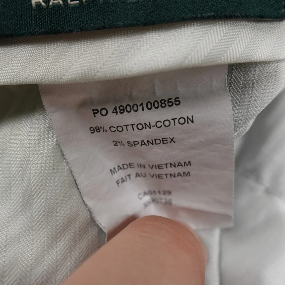 Ralph Lauren Pants‎ Mens 42X30 Blue Chino Trouser Golf Stretch Flat Front Preppy